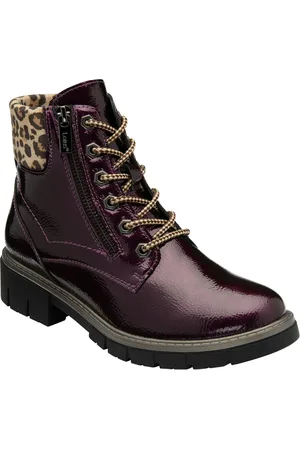 Lotus Purple Patent Ankle Boots AU 7 (EU 38)
