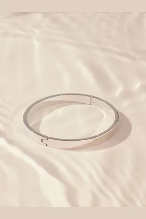 Next Silver Tone Stainless Steel Bangle One
