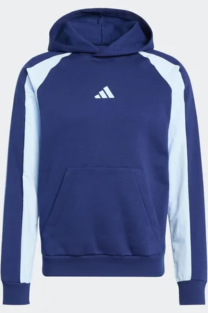 adidas Blue Seasonal Essentials Colourblock Hoodie M Reg