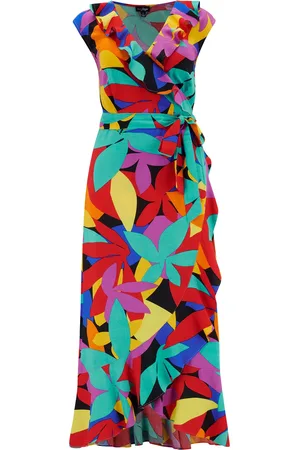 Pour Moi Viscose Midaxi Wrap Beach Dress AU 14