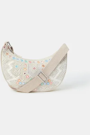 Accessorize Natural Mirror Embellished Sling Cross-Body Bag one