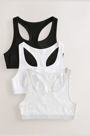 Next Black & White Racer Back Crop Tops 3 Pack (5-16yrs) 5