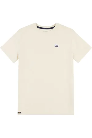 Lee White Boys Badge 100% Cotton T-Shirt 10