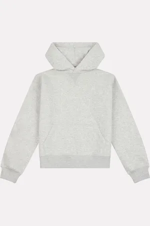 New Balance Grey Small Girls Brush Back Logo Hoodie 12
