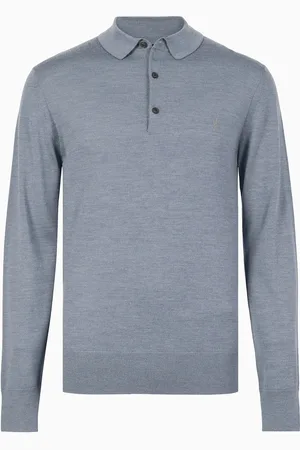 AllSaints AllSaints Mode Merino Longsleeve Polo Shirt XS