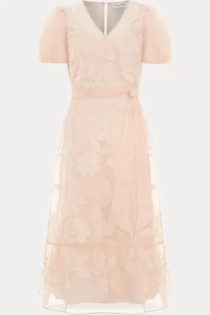 Phase Eight Chrissie Embroidered Floral Print Wrap Dress AU 16