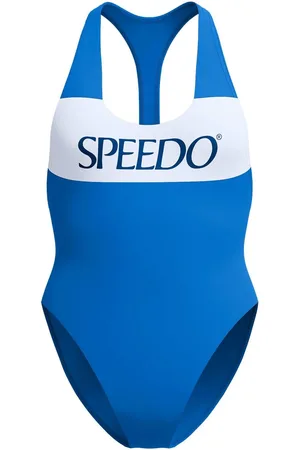 Speedo Blue Colourblock Racerback Swimsuit AU 8
