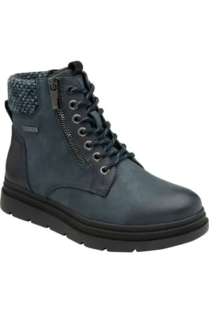 Lotus Blue Zip Up Flat Ankle Boots AU 7 (EU 38)