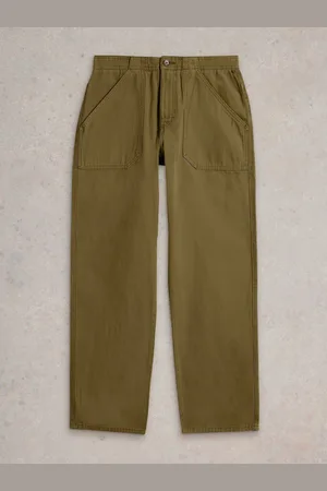 White Stuff Green Crantock Utility 100% Cotton Trousers 38W x 31L (UK 38 R)
