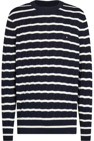 Tommy Hilfiger White Classic 100% Cotton Cable Jumper XL