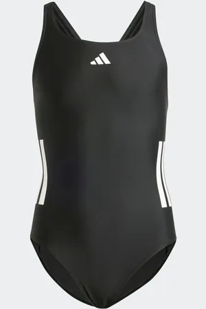 adidas Black 3 Stripe C Back Swimsuit 11