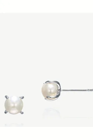 Ivory & Co Silver Plated Cairo Pearl Classic Stud Earrings One