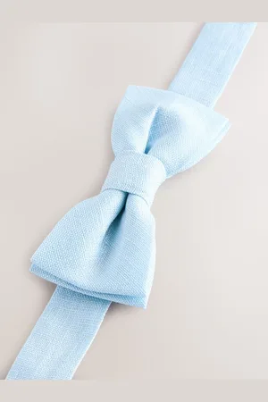 Next Light Blue 100% Linen Mix Bow Tie (1-16yrs) 6