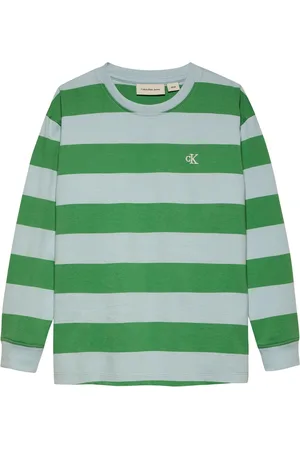 Calvin Klein Green 100% Cotton Shifted Picture Long Sleeve T-Shirt 14 Years (164cm)