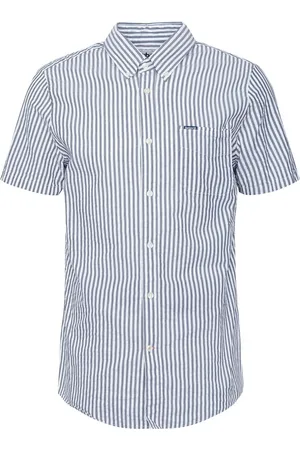 Barbour 100% Cotton Cresswell Seersucker Summer Fit Shirt L