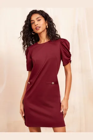 Friends Like These Short Puff Sleeve Mini Shift Dress AU 12