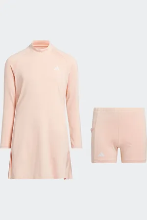 adidas Kids Coral Pink AEROREADY Long Sleeve Dress 134140cm