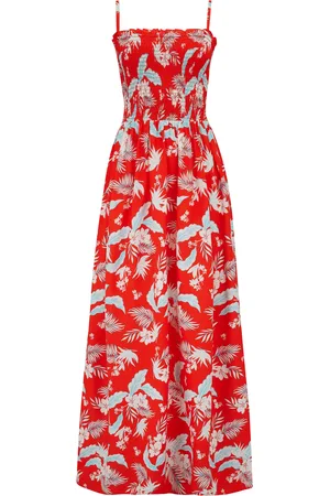 Pour Moi Strapless Shirred Bodice Woven Maxi Beach Dress AU 8 R