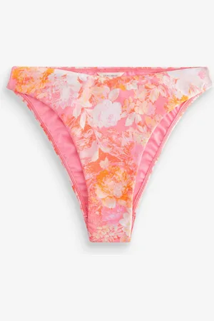 Laura Ashley Coral Pink Mathilde High Leg Bikini Bottoms AU 12