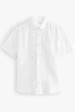 Next Signature 100% Linen Short Sleeve Shirt M