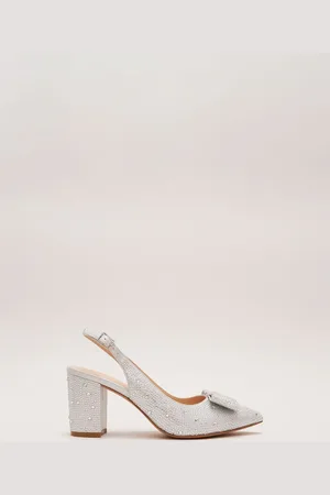 Phase Eight Embellished Bow Block Slingback Heel AU 7 (EU 38)