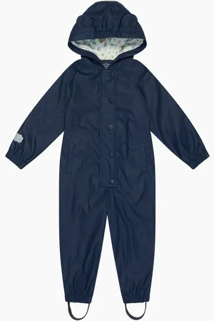 Mori Blue Waterproof Cosy Hooded Puddlesuit 6