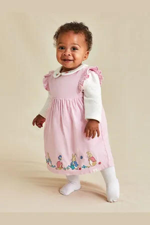 JoJo Maman Bébé Baby Peter Rabbit Embroidered Dress and Body Set 1.5