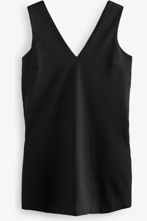 Next V-Neck Ponte Pinafore Mini Dress AU 6 R