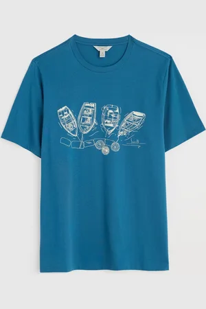 Seasalt Cornwall Blue Mens Midwatch 100% Cotton T-Shirt L