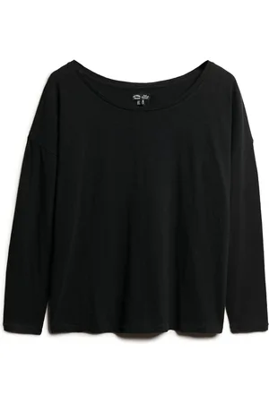 Superdry Black Long Sleeve Jersey Top AU 14