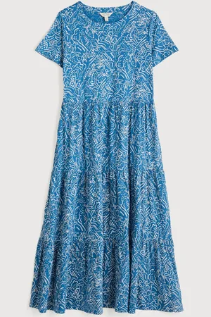 Seasalt Cornwall 100% Cotton Strokes Short Sleeve Dress AU 12