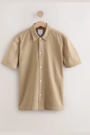 Next 100% Cotton Waffle Texture Short Sleeve Shirt XXL