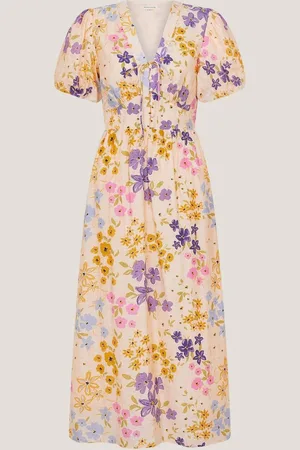 Monsoon Madeline Floral Midi Dress AU 10