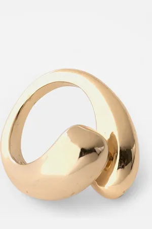 mint&berry Gold Tone Curved Ring M-L