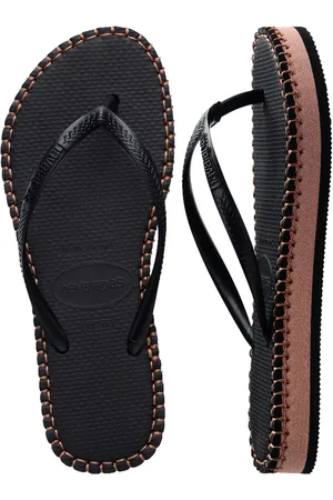 Havaianas Slim Flatform Loop Black Sandals