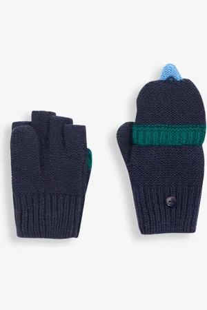 JoJo Maman Bébé Navy Blue Dino Gloves 1