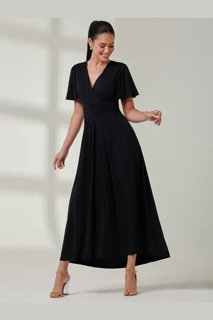 Jolie Moi Angel Sleeve Super Smooth Jersey Maxi Dress AU 16