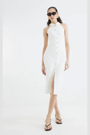 River Island 100% Cotton Shell Button Dress AU 12