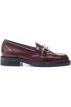 Moda In Pelle Estephe Snaffle Trim Almond Toe Leather Loafers AU 7 (EU 38)