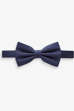 Next Navy Blue Plain Silk Bow Tie One