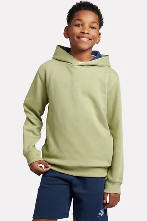 New Balance Green Kids Premium Contrast Hoodie 12