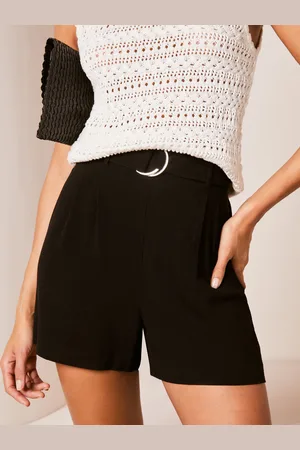 Lipsy London Belted Shorts With A Touch Of Linen AU 16