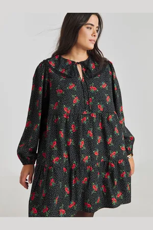 Simply Be Printed Collared Smock Dress AU 14