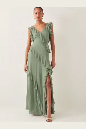 Monsoon Romy Ruffle Maxi Dress AU 20