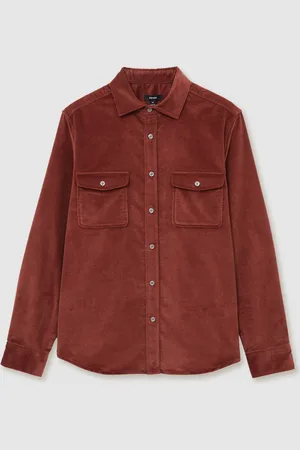 Reiss Tucci Cotton-Blend Corduroy Overshirt M