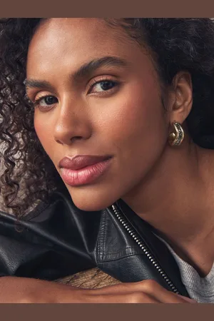 Next Gold Tone Wave Baguette Stone Earrings One