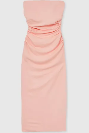 Reiss Izzy Ruched Strapless Bodycon Dress AU 16