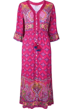 Joe Browns Petite Border Print Button Maxi Dress AU 14 Petite