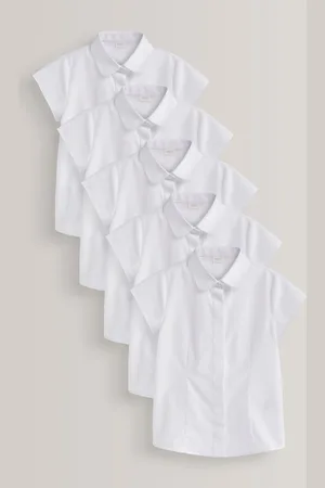 Next 5 Pack Short Sleeve Fitted School Shirts (3-17yrs) 9 Years (134cm)