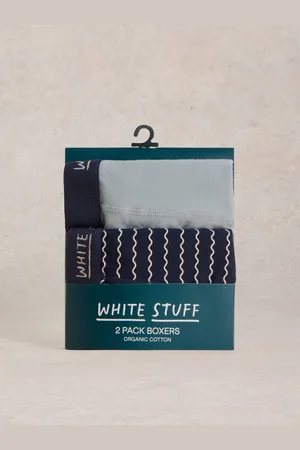 White Stuff Blue Boxers 2 Pack S